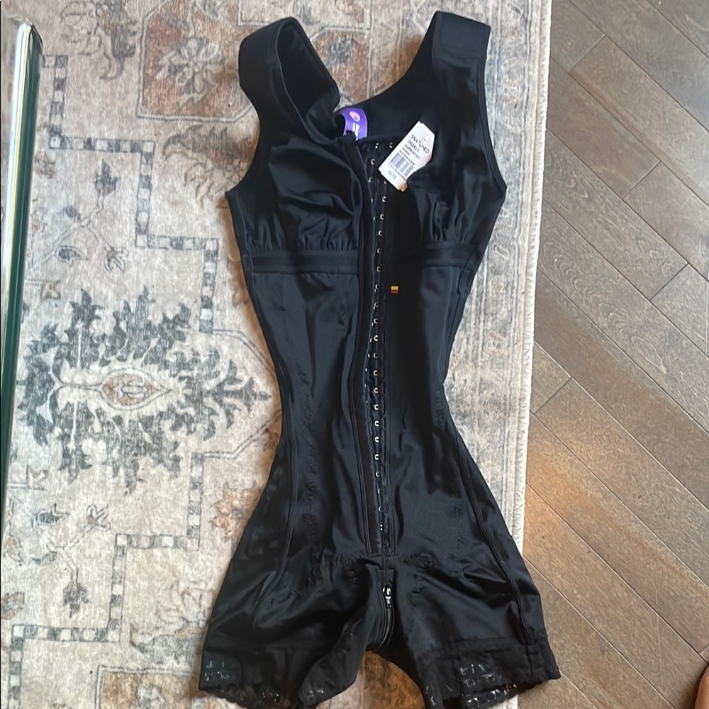 Black Shapewear Bodysuit with Compression and Contouring